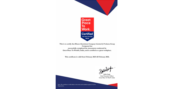 BALCO Clinches ‘Great Place to Work’ Certification for the Fourth Consecutive Year